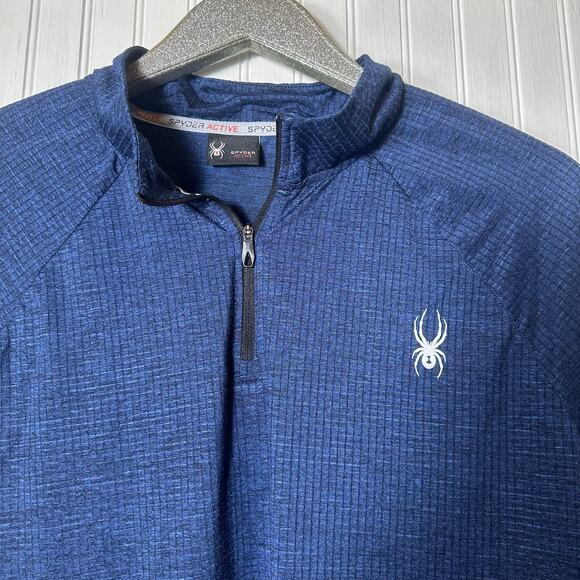 Spyder Navy Blue Quarter Zip Pullover - Picture 3 of 5